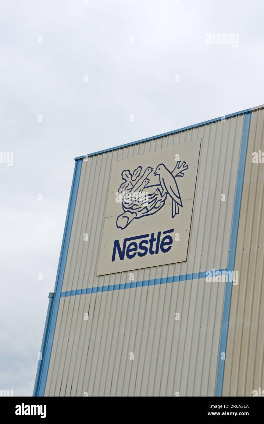 Nestlé Company, Vittel, Vosges, Frankreich Stockfoto