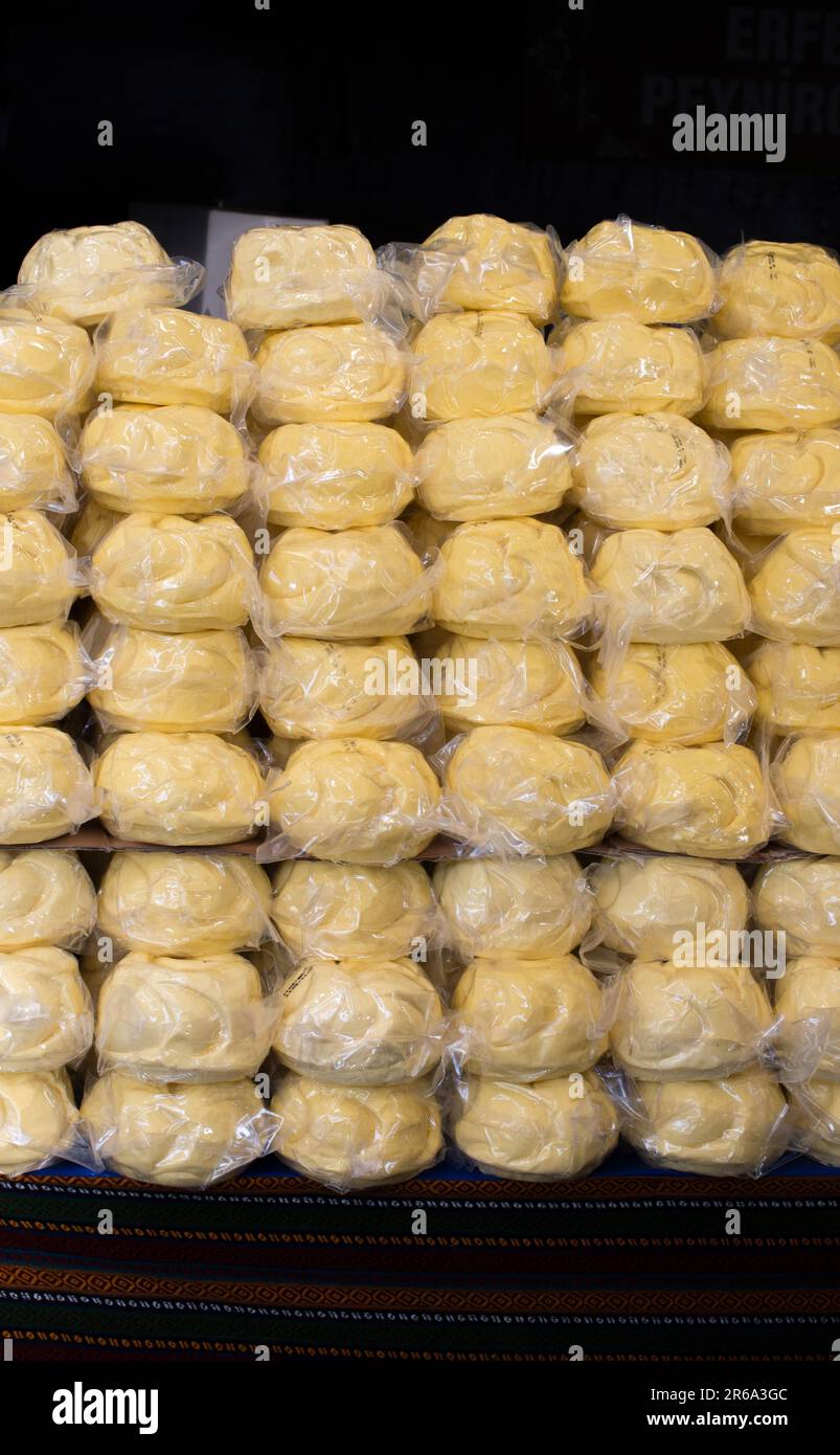 Frische butter Stücke als Farm Dairy Produkt Stockfoto