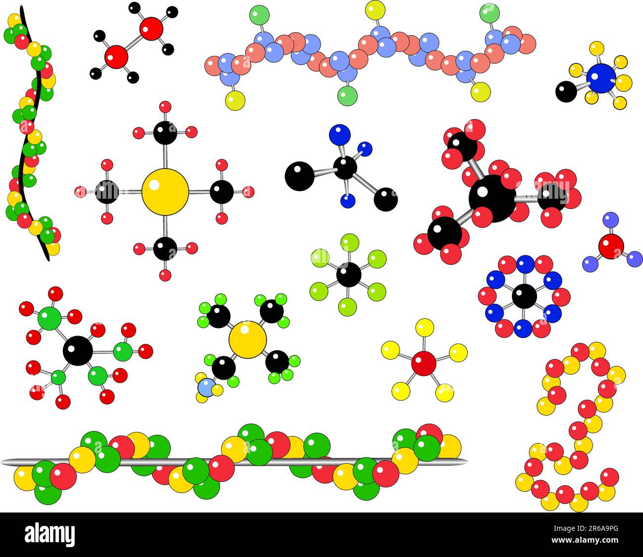 Auswahl der Vektor generische Moleküle und atomare Struktur Stock Vektor