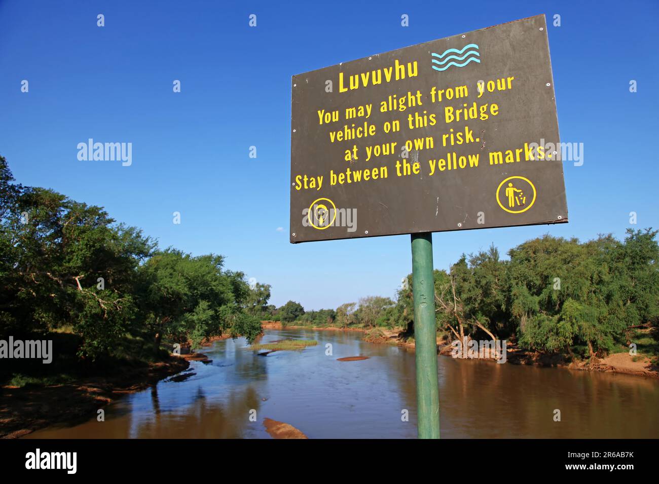 Luvuvhu Fluss im Kruger Nationalpark, S Stockfoto