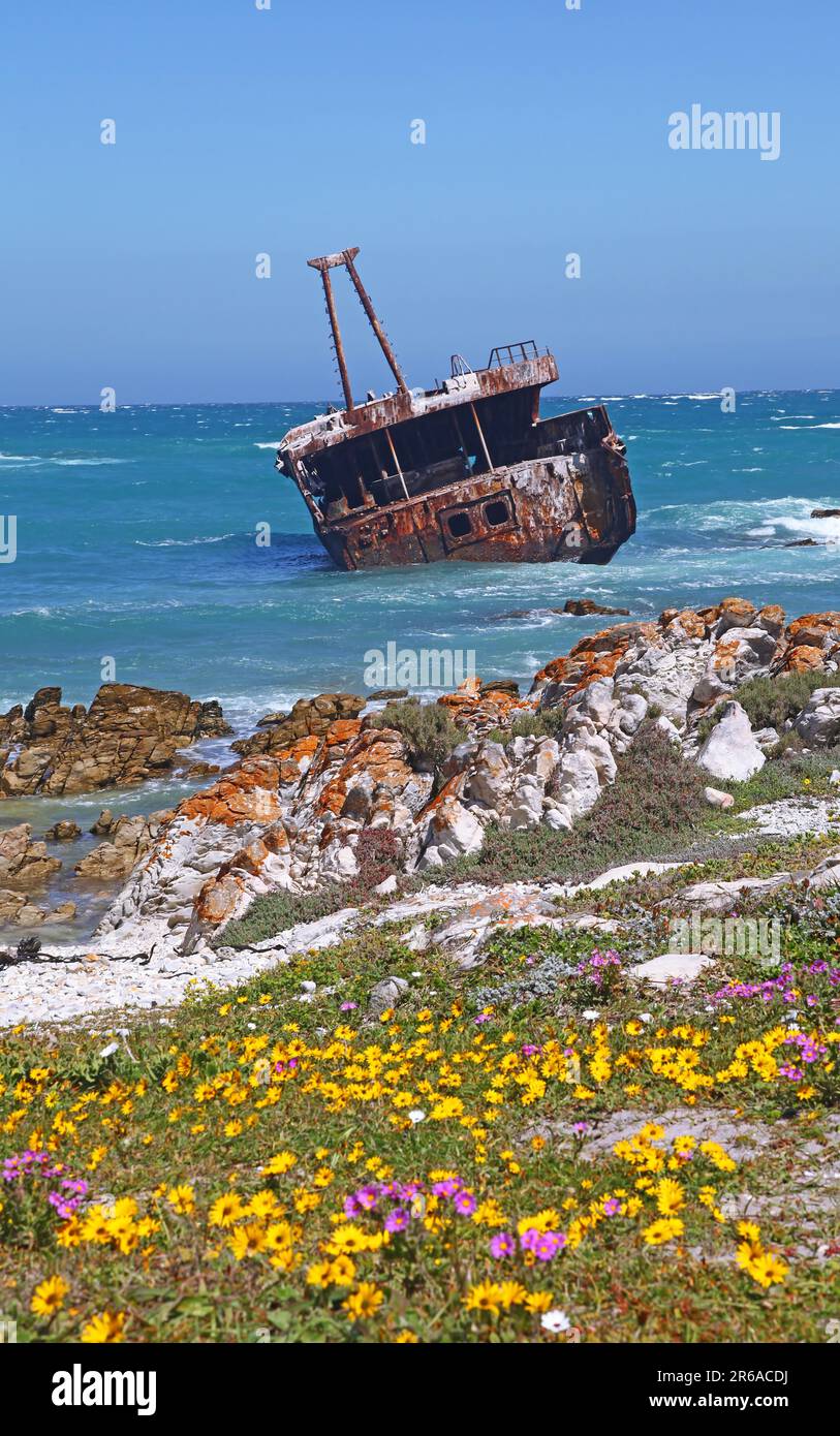 Wrack der Meisho Maru am Kap Agulhas in S. Stockfoto