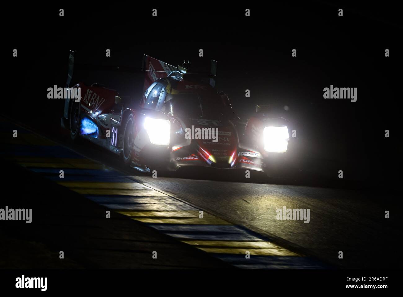 Le Mans, Frankreich. 07. Juni 2023. 31 GELAEL Sean (idn), HABSBURG-LOTHRINGEN Ferdinand (aut), FRIJNS Robin (nld), Team WRT, Oreca 07 - Gibson, Action während der kostenlosen Übungen und Qualifikationssitzungen der 24 Stunden von Le Mans 2023 auf dem Circuit des 24 Heures du Mans am 7. Juni 2023 in Le Mans, Frankreich - Photo Florent Gooden/DPPI Credit: DPPI Media/Alamy Live News Stockfoto