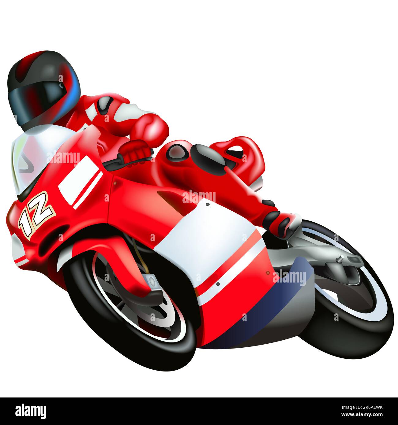 Motorrad 03 – detailreiche und farbige Vektordarstellung. (Ducati) Stock Vektor