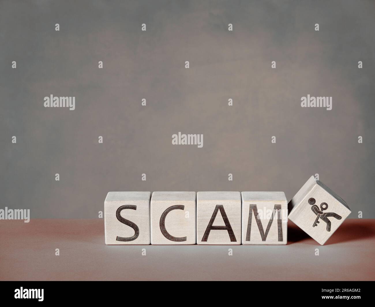 BETRÜGERTEXT als Phishing-Konzept für persönliche Daten Stockfoto