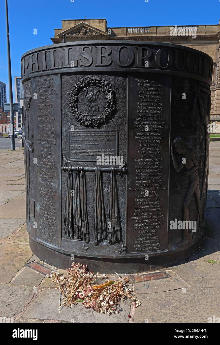 Hillsborough Monument Memorial, für die 96, Tom Murphy, St. John's Gardens, Old Haymarket, Liverpool, Merseyside, England, Vereinigtes Königreich, L1 6er Stockfoto