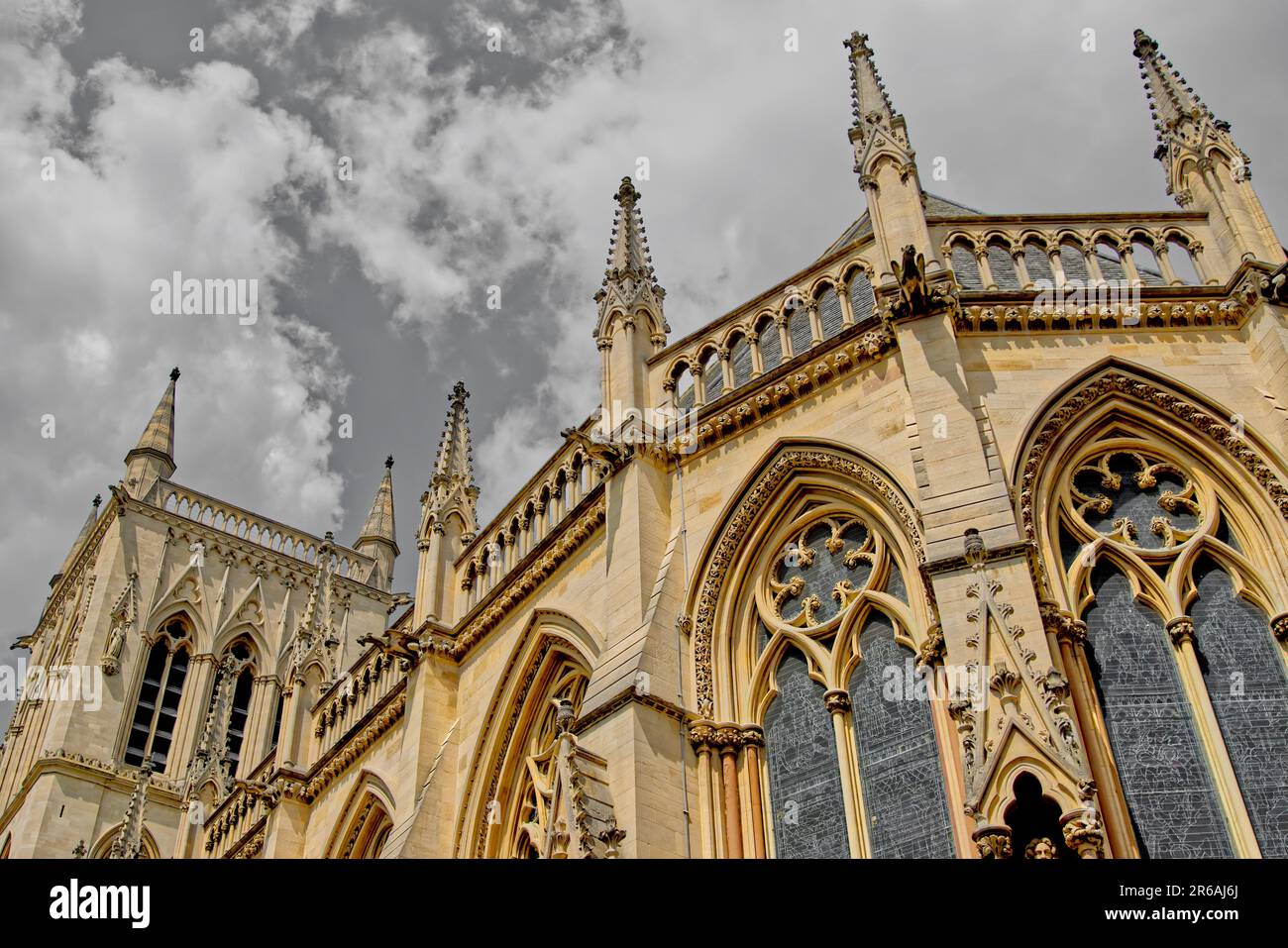 Kirchenarchitektur in Cambridge, England, Großbritannien Stockfoto