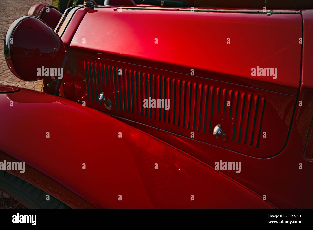 Details von alten roten Autos Stockfoto