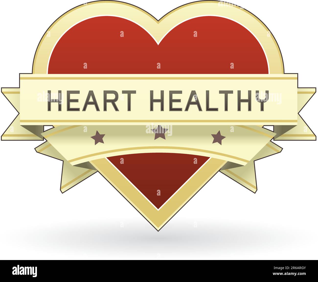 Herz gesund Etikett oder Aufkleber für Lebensmittel und Produktverpackung - Vektor geeignet für Web oder Printmedien Stock Vektor