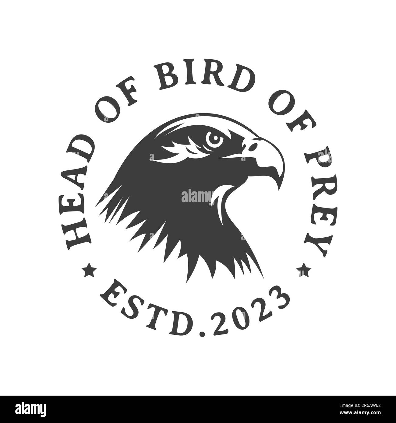 Vogel der Greifvögel Vintage american Eagle Emblem Vektordesign-Illustration Stock Vektor