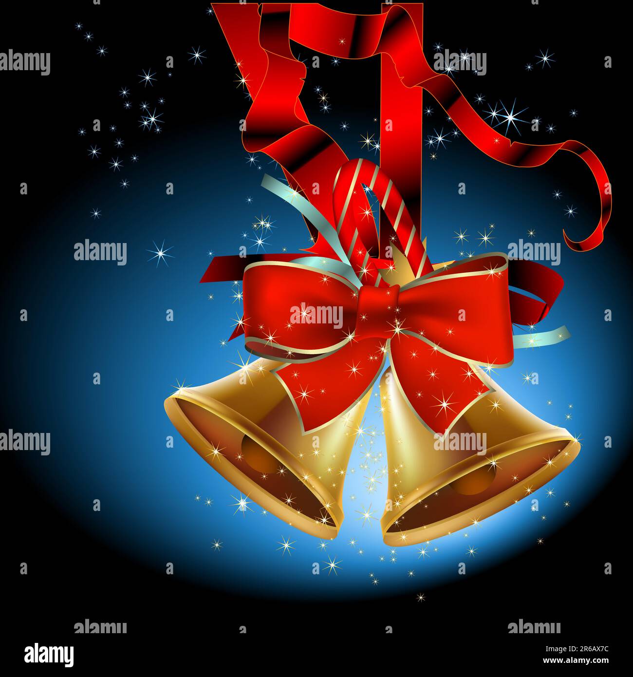 weihnachtsglocken, diese Illustration könnte als Designerarbeit nützlich sein Stock Vektor