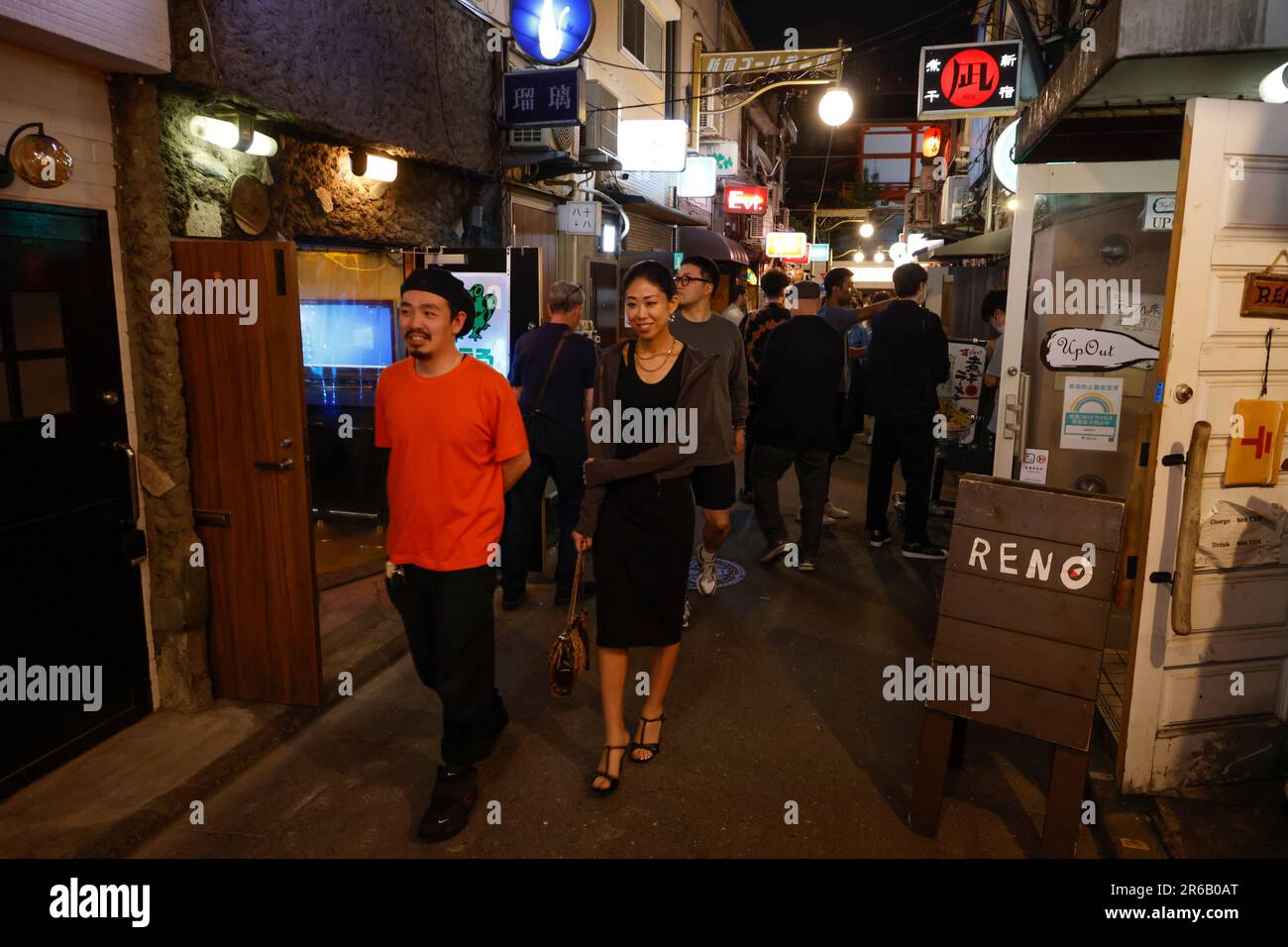 SHINJUKU GOLDEN GAI VIERTEL TOKIO Stockfoto