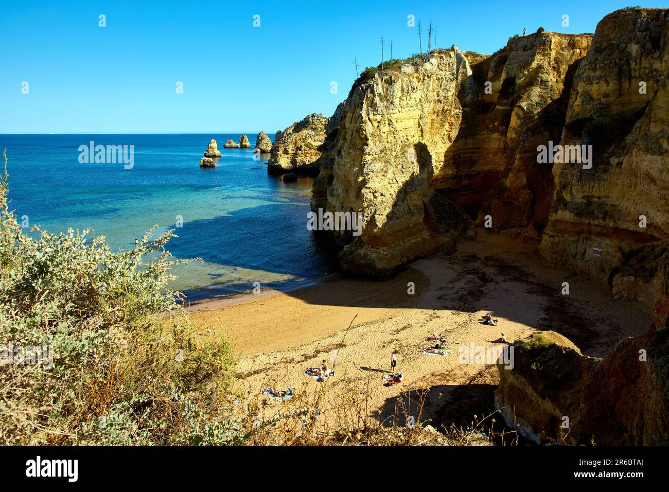 Küste von Lagos Algarve Portugal Stockfoto