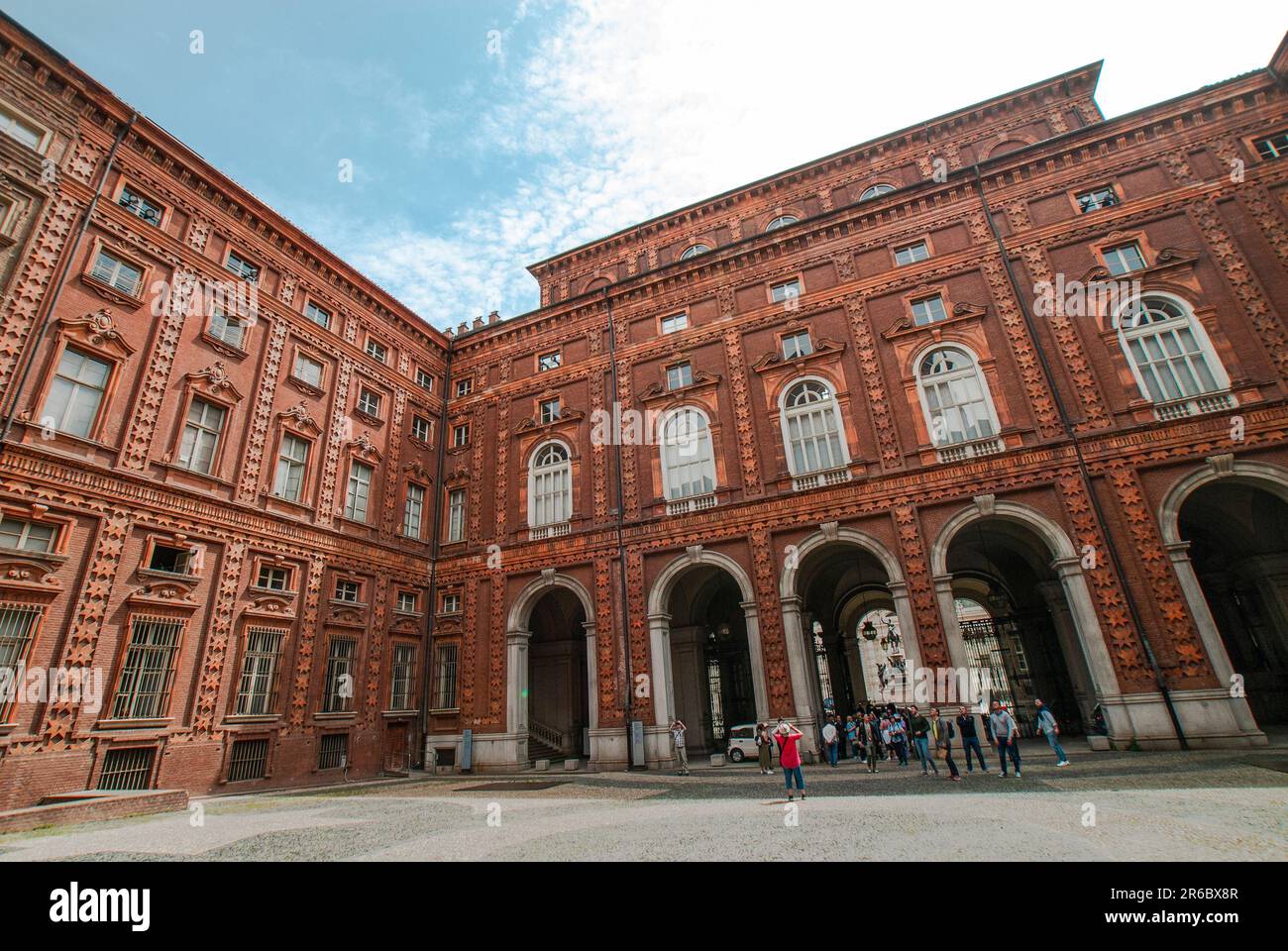Palazzo Carignano, Geburtsort von Carlo Alberto, V. Emanuele II und Treffpunkt des ersten italienischen Parlaments, Turin, Piemont, Italien, Europa Stockfoto