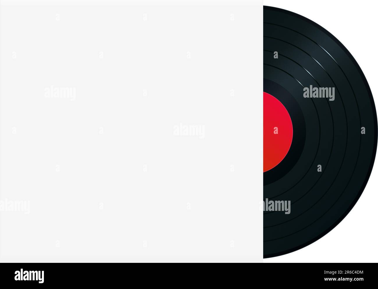 Gramophon-Schallplatte im Ärmel. Hochdetaillierte Vektorgrafiken. Stock Vektor