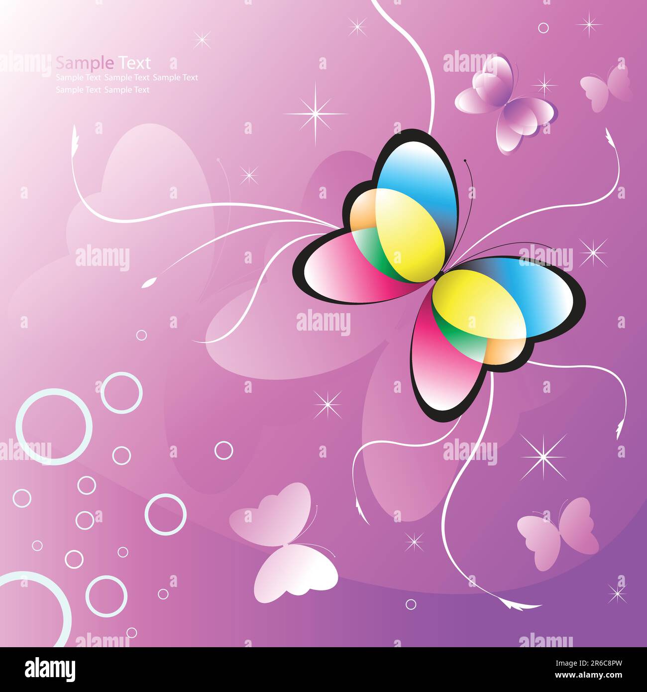 Abstraktes Vektor-Schmetterlingsdesign Stock Vektor