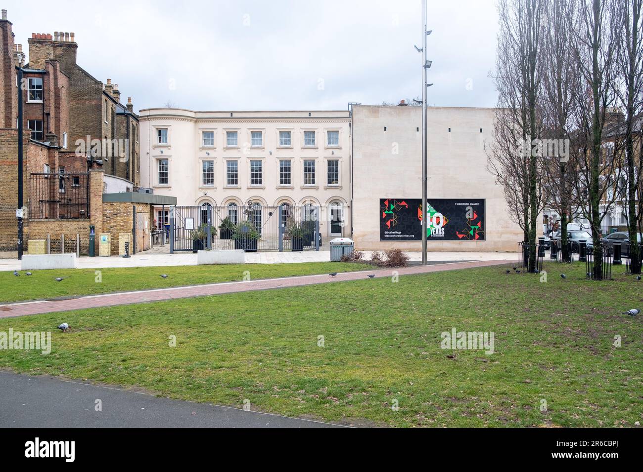 Brixton, London - März 2023: Black Cultural Archives Center am Windrush Square Stockfoto