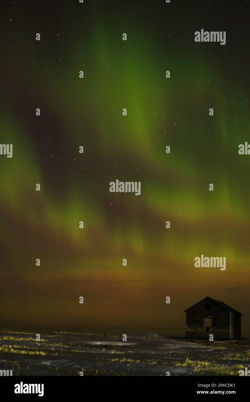 Ich bin so froh, dass ich die Gelegenheit hatte, zum ersten Mal Northern Lights zu fotografieren. Stockfoto