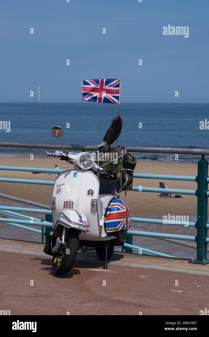 Oldtimer an der Whitley Bay Stockfoto