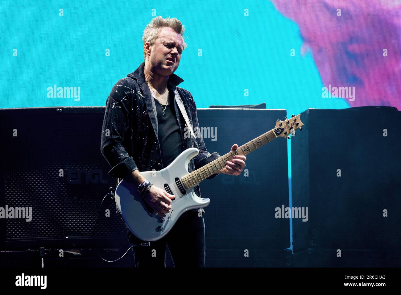 Solvesborg, Schweden, 8. Juni, 2023. Tag 2 Deep Purple (GB) tritt beim Sweden Rock Festival auf. Simon McBride - Guitar Credit: PEO Mšller/Alamy Live News Stockfoto