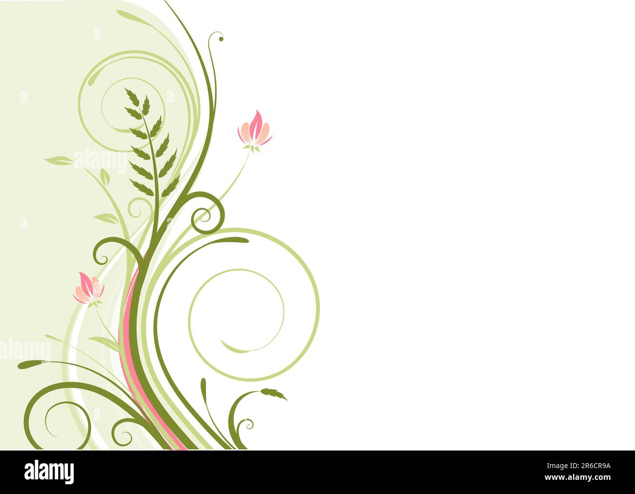 Vektor-Illustration von funky grün Floral Background Stock Vektor