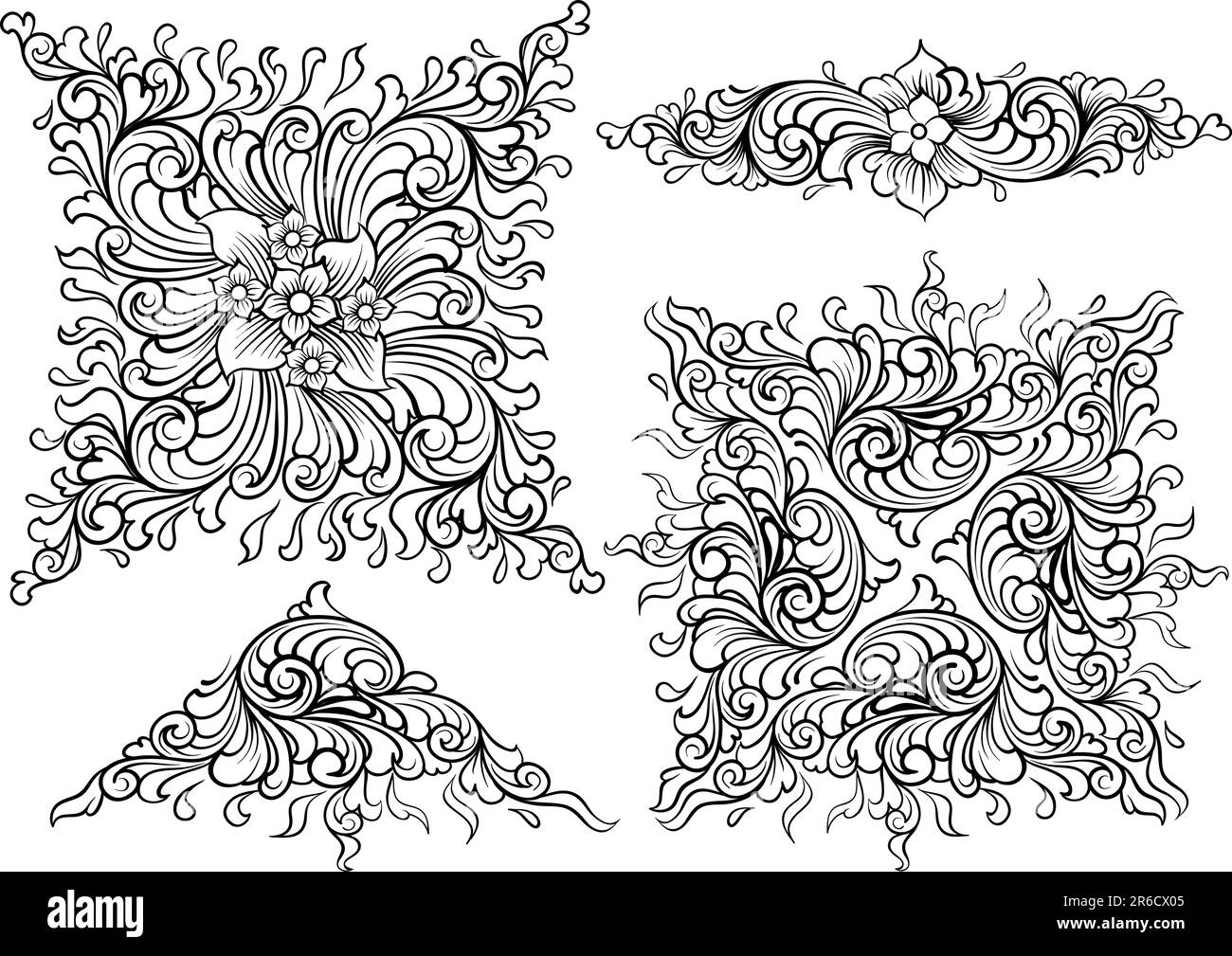Darstellung von Vektordekorationselementen Stock Vektor