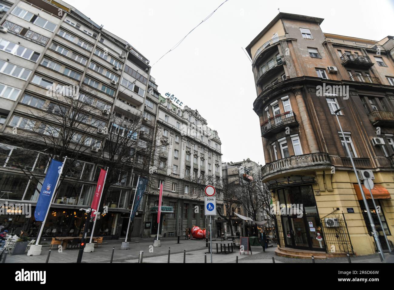 Belgrads Altstadt, Cubrina Street. Serbien. Stockfoto