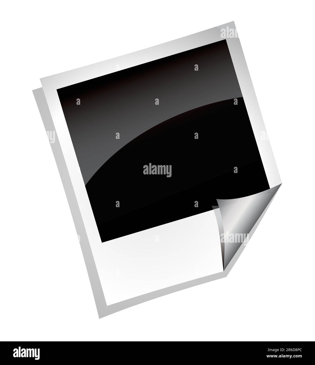Klassischer Schwarzweiß-Bilderrahmen mit Platz für Fotos Stock Vektor
