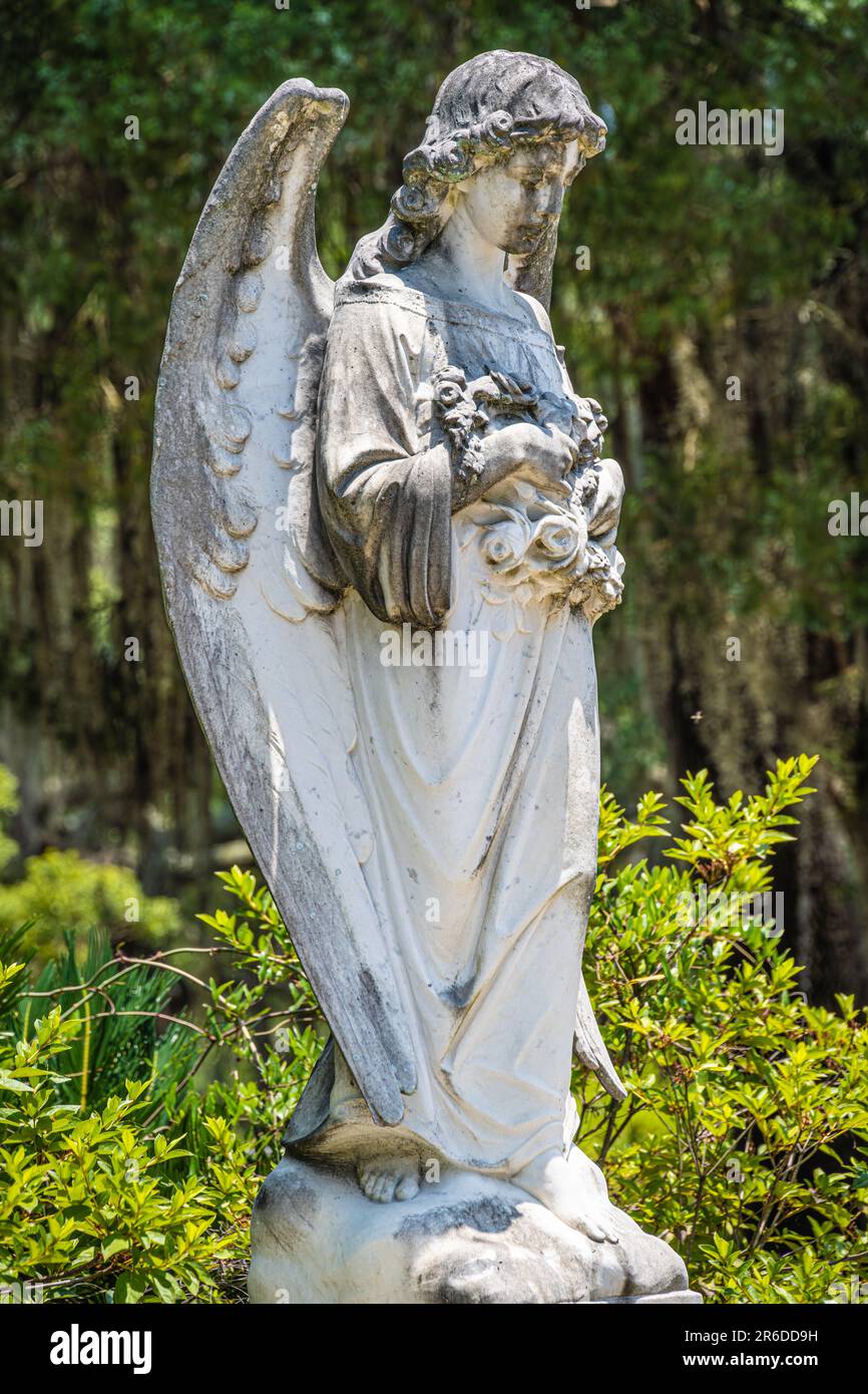 Engelsstatue auf dem Bonaventure-Friedhof in Savannah, Georgia. (USA) Stockfoto