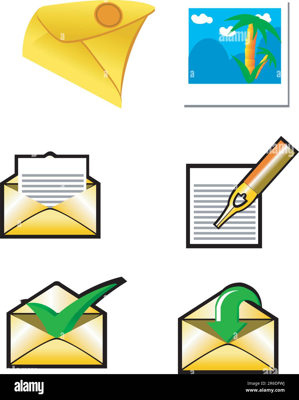 Kuverts eingestellt Stock Vektor