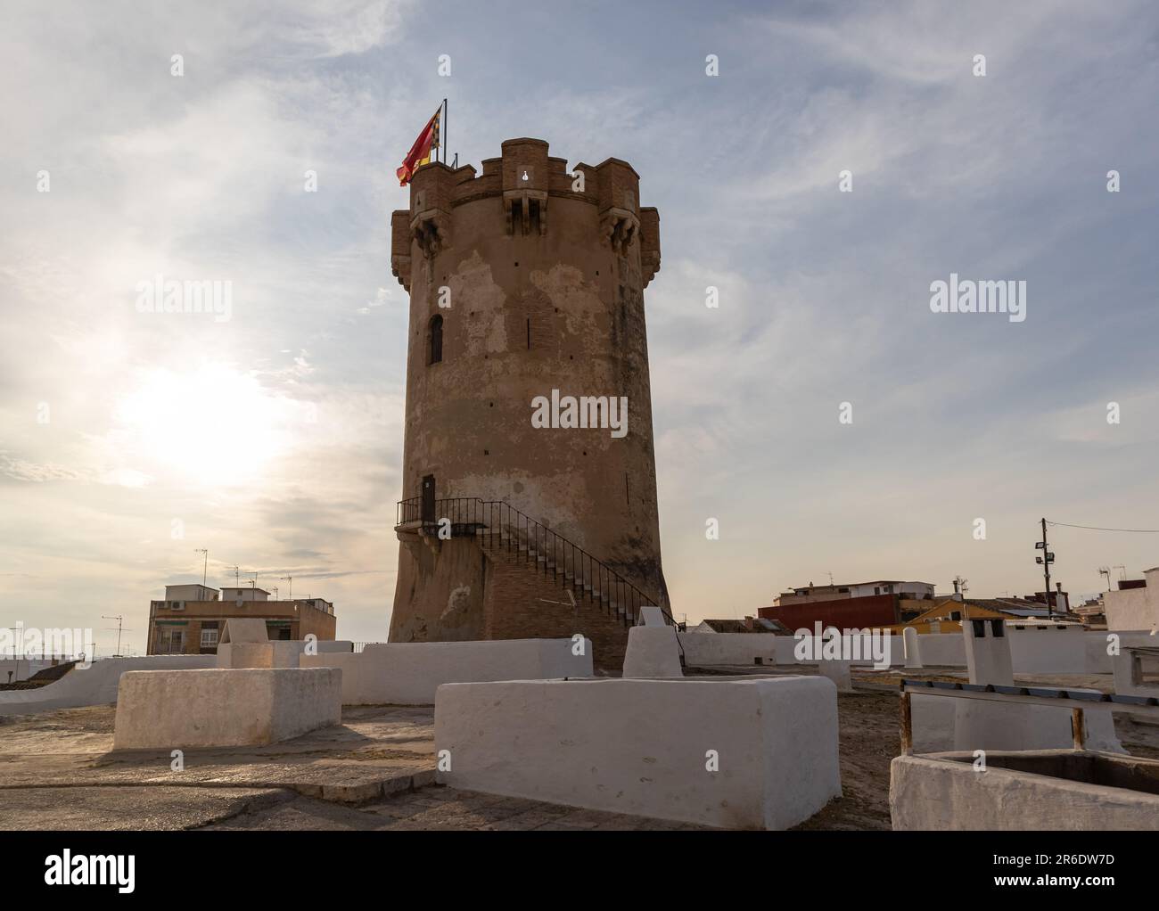 La Torre de Paterna un monumento que distingue a la ciudad Stockfoto