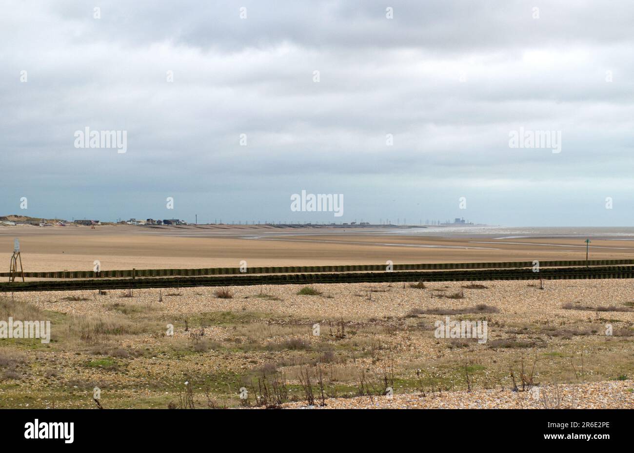 Vom Westufer des Rother, East Sussex, aus gesehen. Stockfoto