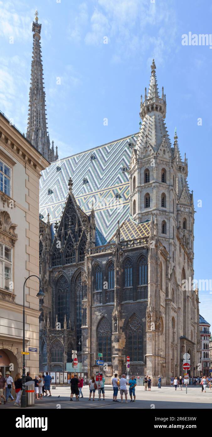 Wien, Osterreich - Juni 17 2018: St. Stephansdom (besser bekannt unter dem deutschen Titel Stephansdom) ist die Mutterkirche des römischen Kathos Stockfoto