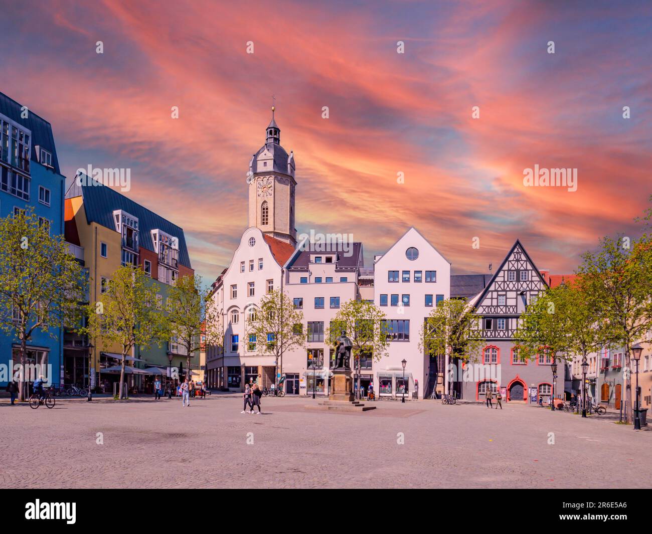 Marktplatz im Zentrum von Jena Stockfoto