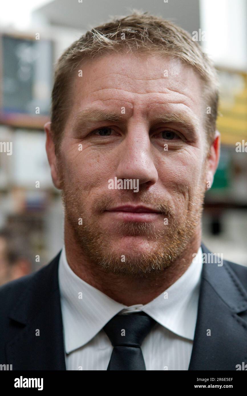 Brad Thorn of the All Blacks bei der Präsentation der Rugby World Cup Squad 2011, Ponsonby Rugby Club, Auckland, Neuseeland, Montag, 29. August 2011. Stockfoto