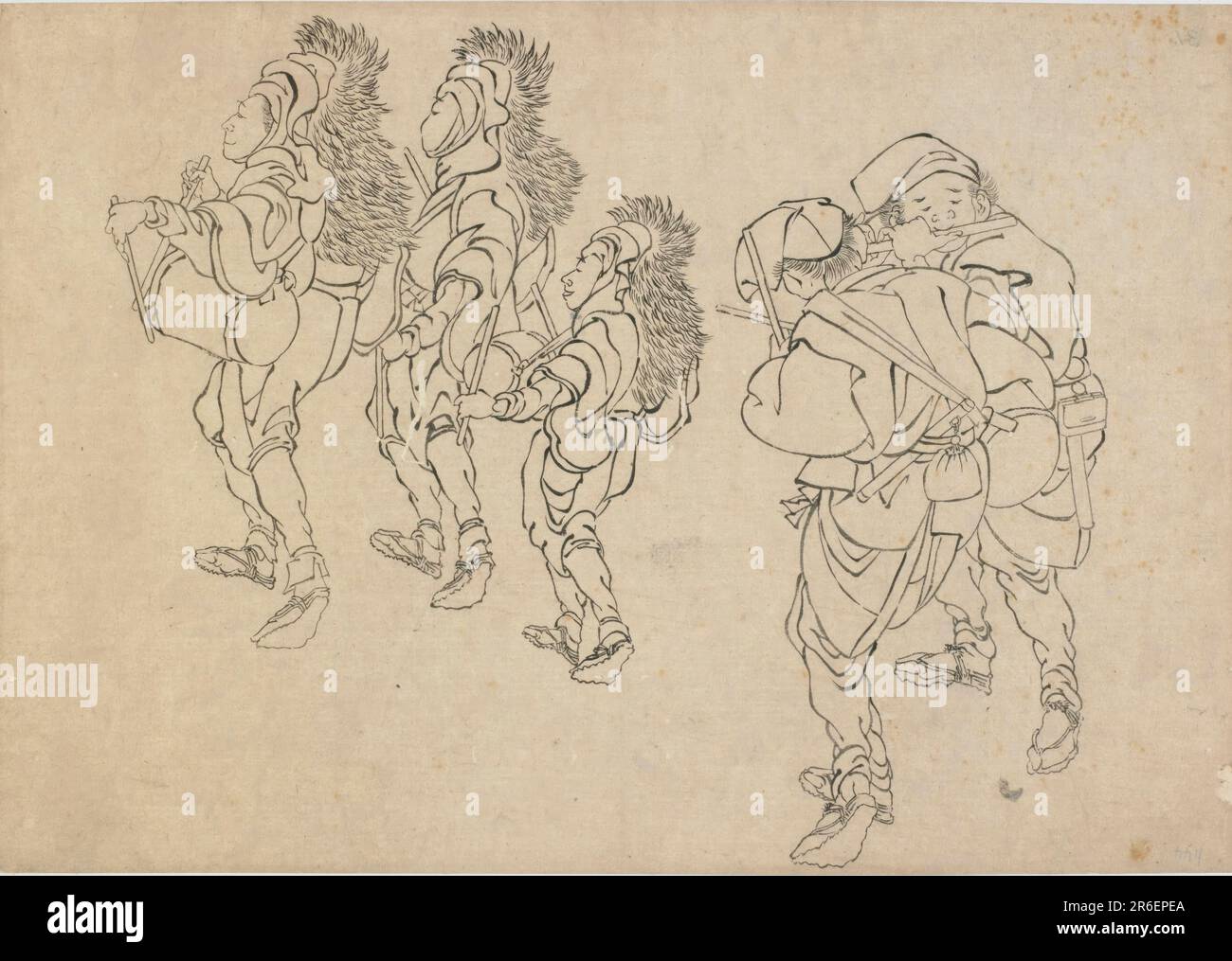 Der Löwentanz. Tinte auf Papier. Ursprung: Japan. Punkt: Edo Punkt. Datum: 1760-1849. Museum: Freer Gallery of Art und Arthur M. Sackler Gallery. Stockfoto