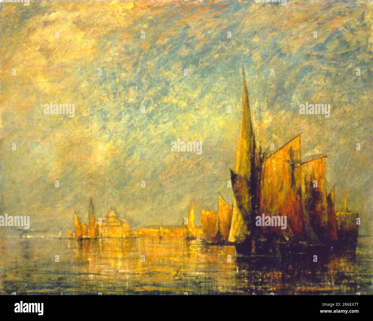 Sonnenuntergang, San Giorgio, Venedig. Datum: N. d. Öl auf Segeltuch auf Faserplatte. Museum: Smithsonian American Art Museum. Stockfoto