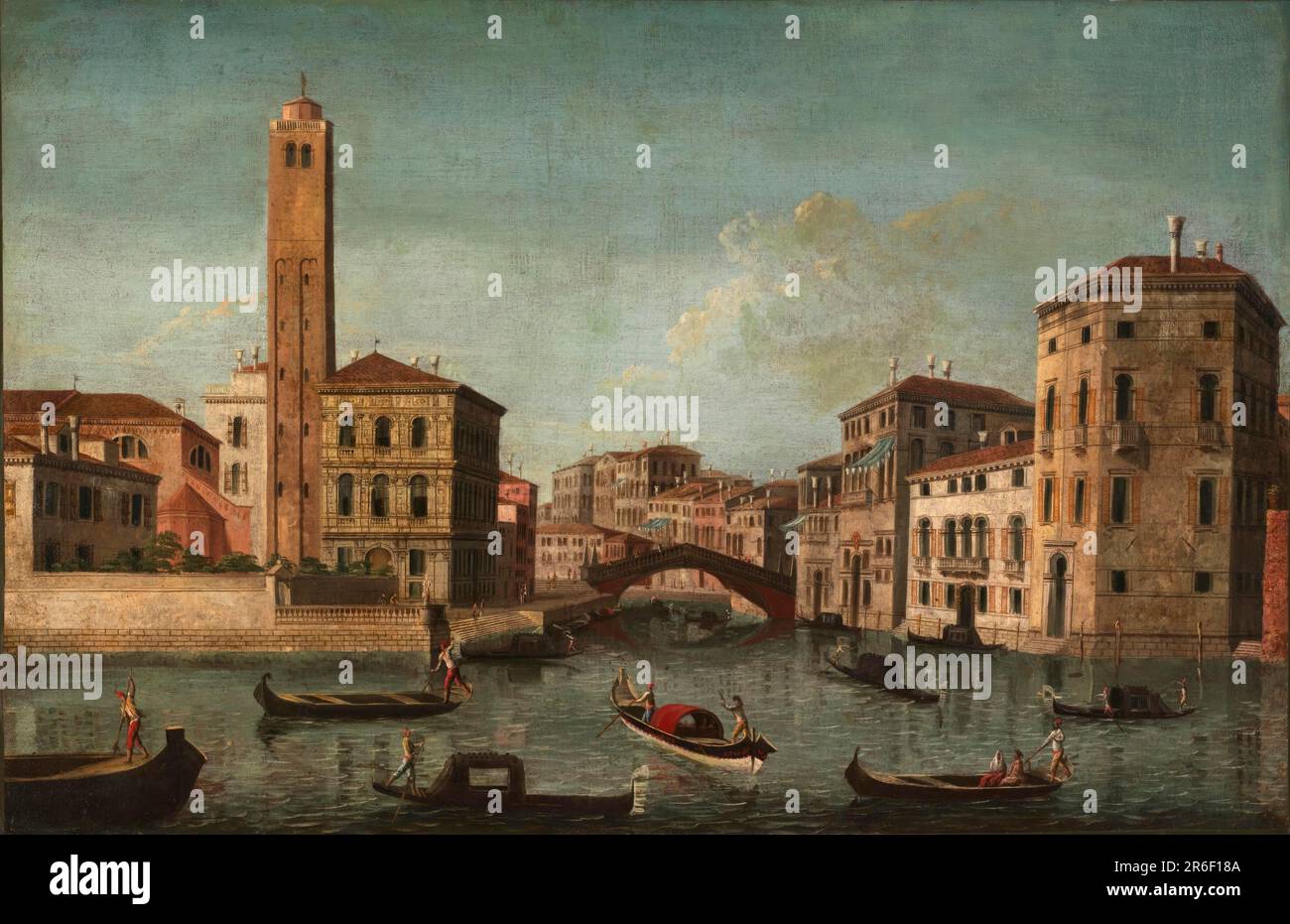 Szene auf dem Canale Grande, Venedig. Öl auf Segeltuch. Datum: 18. Jahrhundert. Museum: Smithsonian American Art Museum. Stockfoto