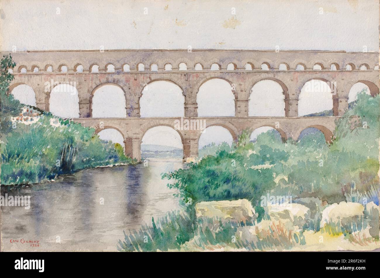 Aquädukt. Datum: N. d. Aquarell. Museum: Smithsonian American Art Museum. Stockfoto