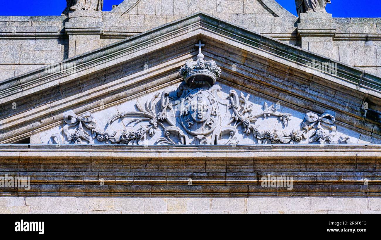 Die Kirche Lapa in Porto, Portugal, architektonische Merkmale Stockfoto