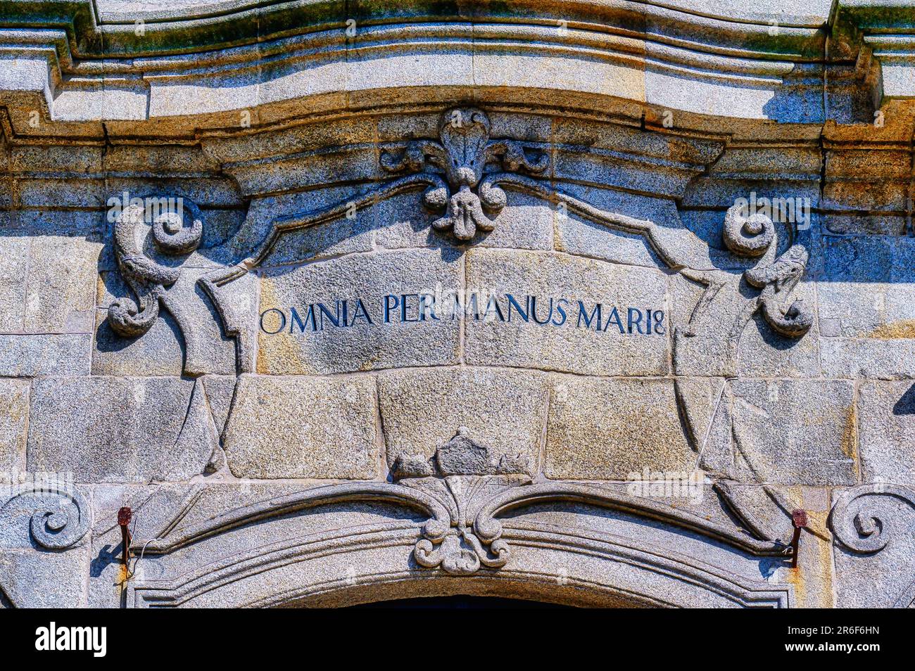 Die Kirche Lapa in Porto, Portugal, architektonische Merkmale Stockfoto