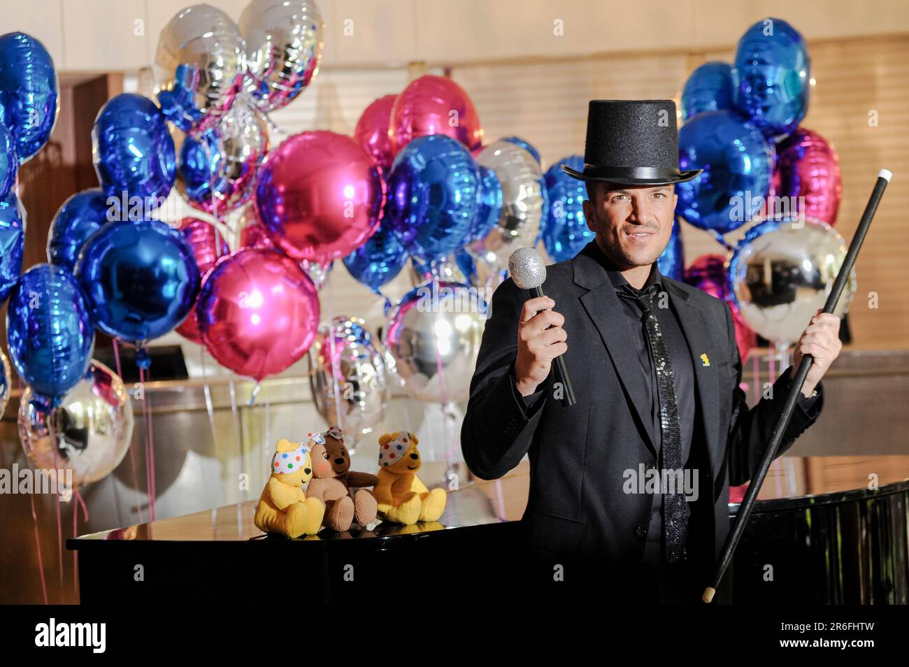 Peter Andre feiert die Veröffentlichung von „BBC Children in Need POP Goes the Musical“ in den Kensington Roof Gardens. Kredit: Euan Cherry Stockfoto