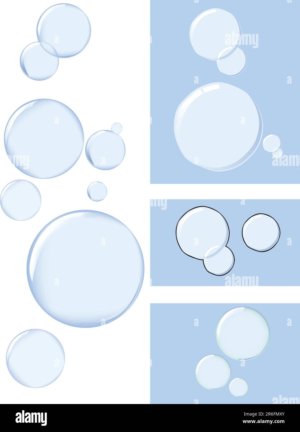 Blasen auf vier verschiedene Arten Stock Vektor