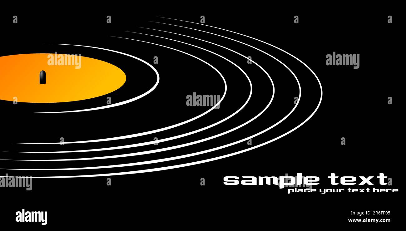 Abstrakte stilisierte Schallplatte Stock Vektor