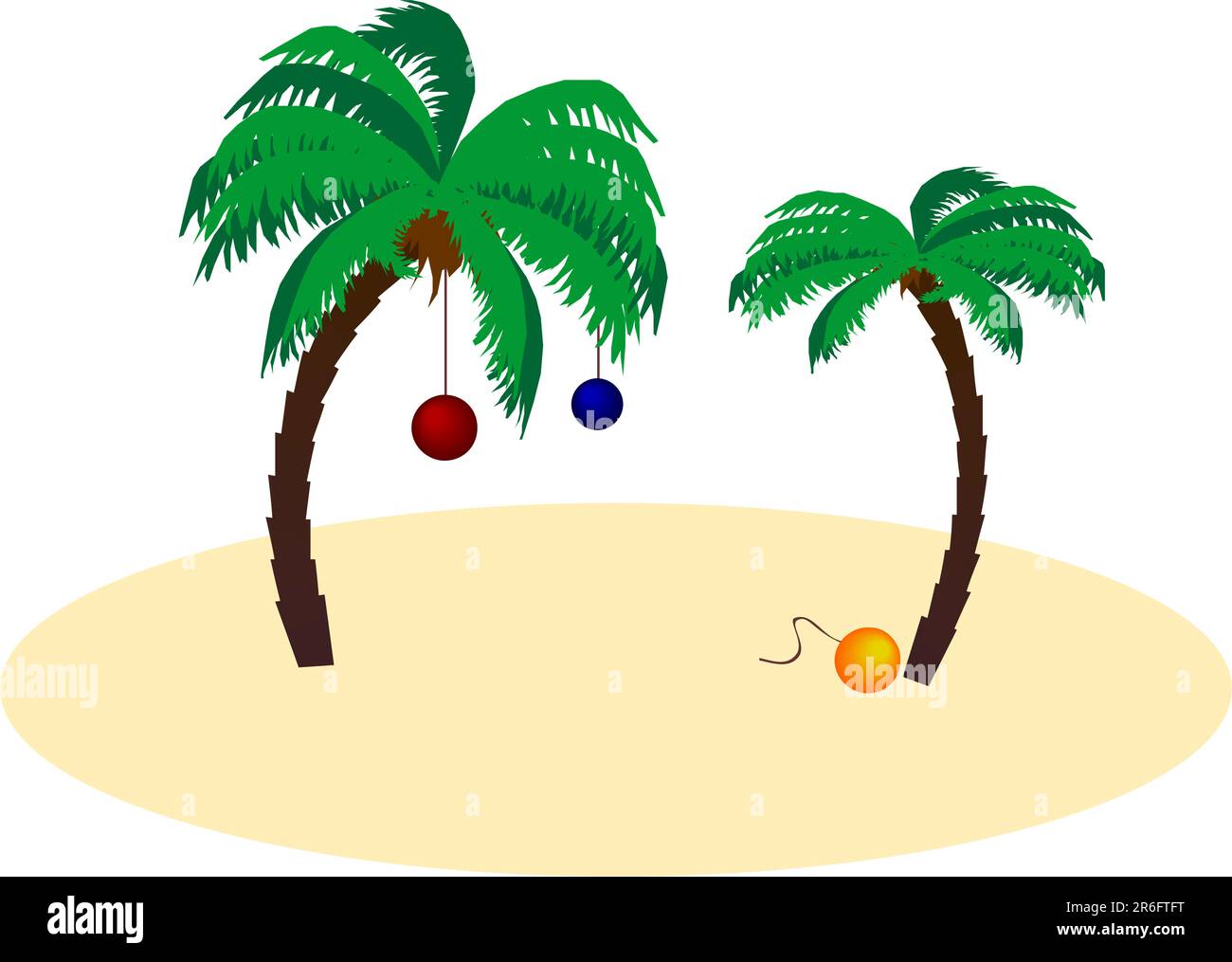 Navidad Palm. Vektor. Stock Vektor