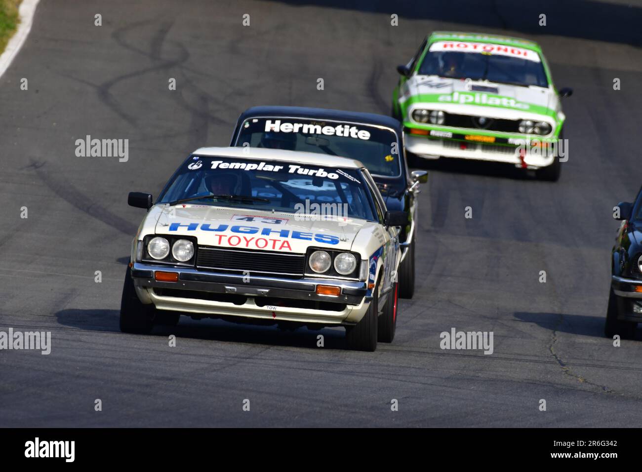 Mark Bevington, Paul Mullen, Toyota Celica, HRDC „Gerry Marshall“ Trophy Series, über 30 Autos auf dem Spielfeld für ein 45-minütiges Rennen mit zwei Fahrern Stockfoto