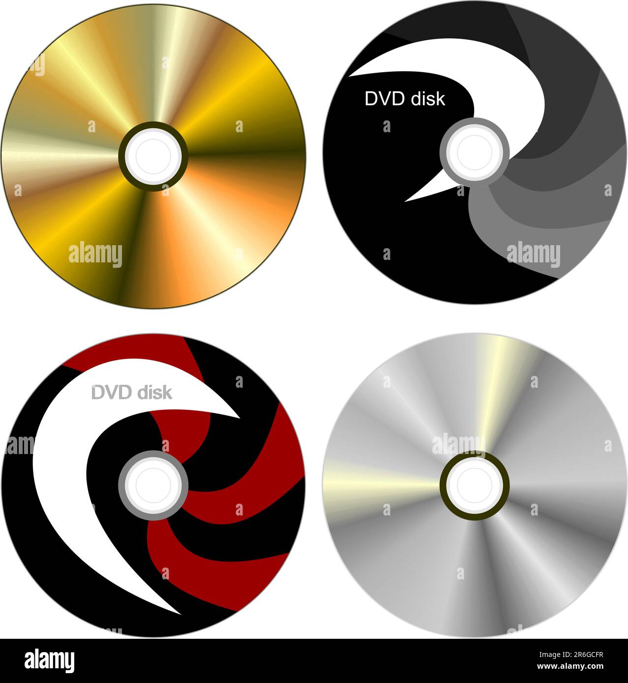 Realistische Darstellung legen Sie DVD-Scheibe mit beiden Seiten - Vektor Stock Vektor