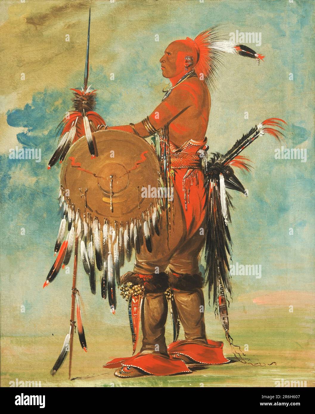 Wáh-pa-ko-lás-kuk, Bärenspur. Öl auf Segeltuch. Datum: 1835. Museum: Smithsonian American Art Museum. Stockfoto