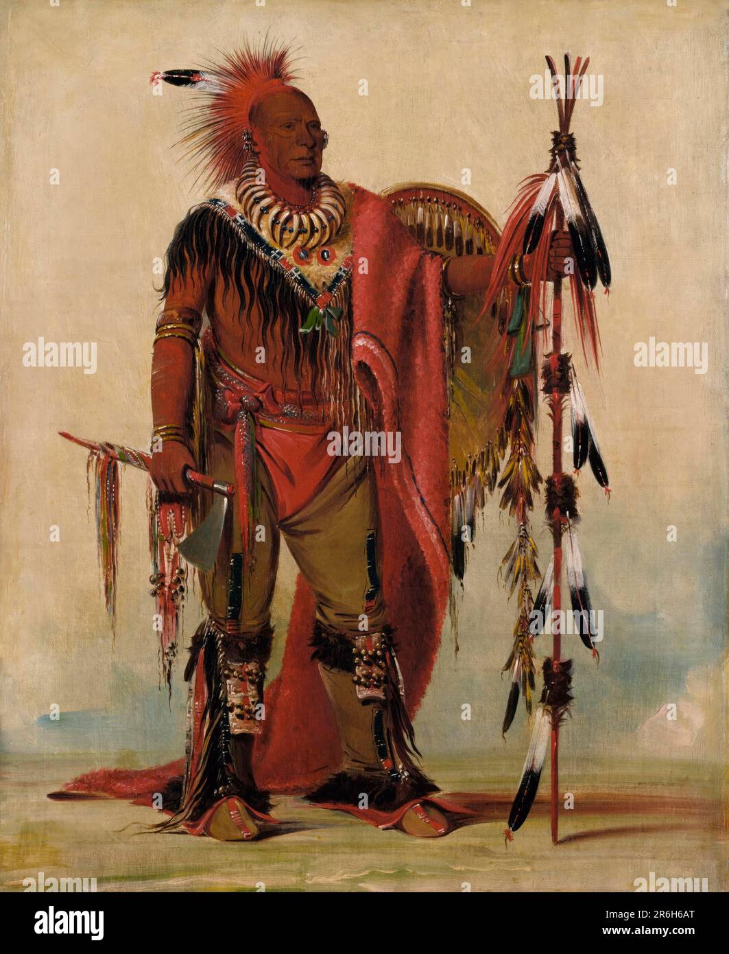 Kee-o-kúk, der wachsame Fuchs, Häuptling des Stammes. Öl auf Segeltuch. Datum: 1835. Museum: Smithsonian American Art Museum. Stockfoto