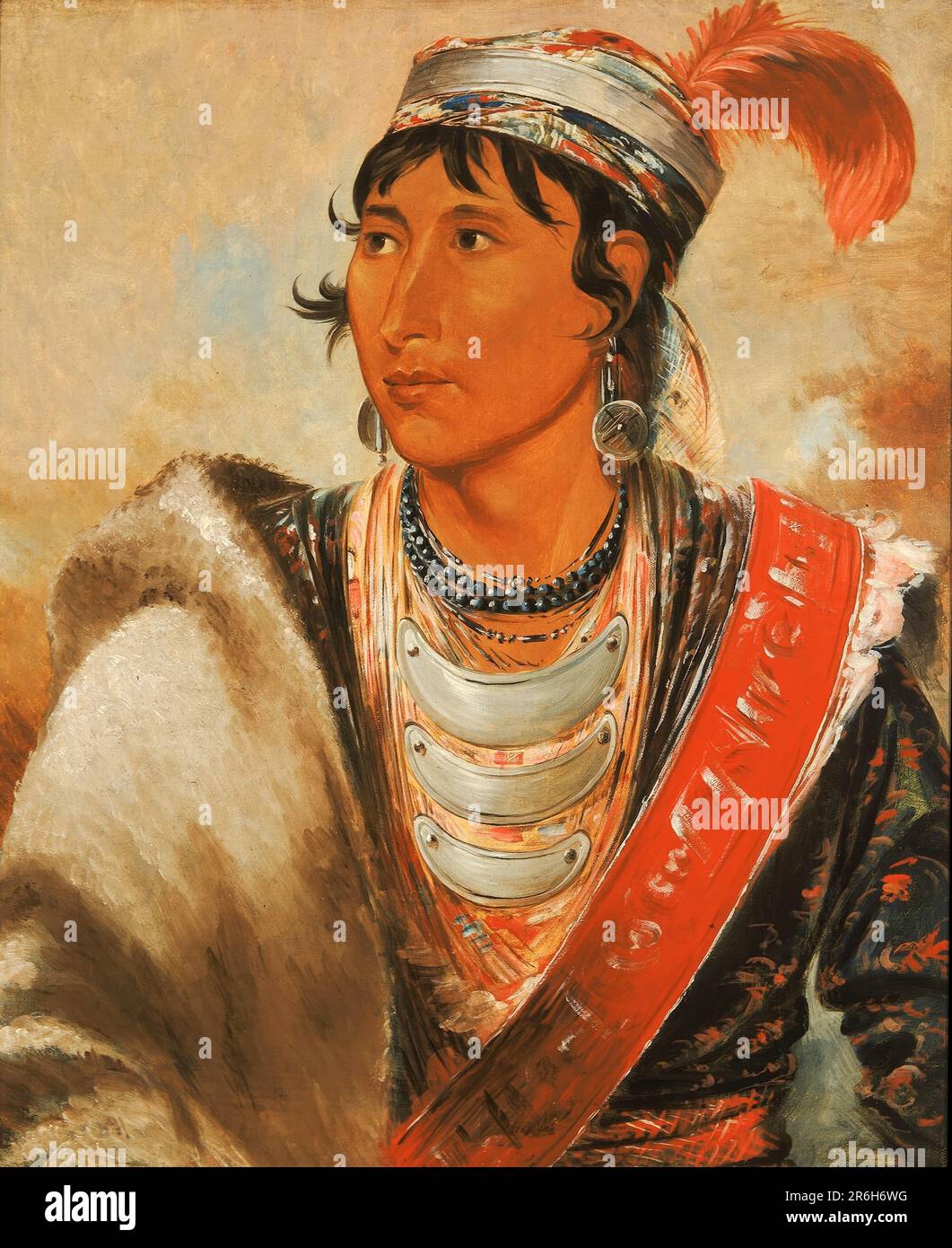 Láh-shee, der Licker, hieß "Creek Billy". Öl auf Segeltuch. Datum: 1838. Museum: Smithsonian American Art Museum. Stockfoto