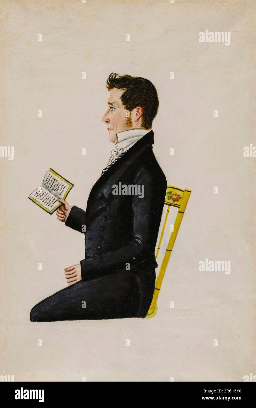 Porträt von George Musser. Aquarell und Stift und Tinte auf Papier. Datum: Ca. 1826. Museum: Smithsonian American Art Museum. Stockfoto